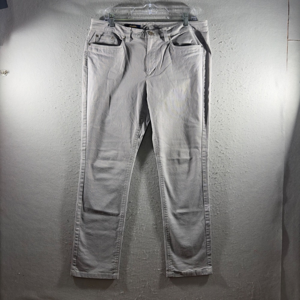 3104 | Brooks Brothers Natalie Fit Straight Leg Grey Pants Women 12